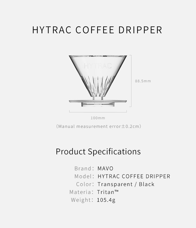 MAVO Pour Over Coffee Dripper, HYTRAC Hand Drip Brewer