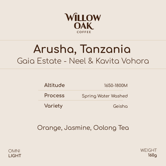 Arusha Region, Tanzania -  Gaia Estate Gesha | Spring Water Washed