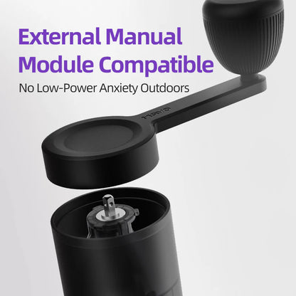 MAVO Aurora Portable Electric Coffee Grinder - Handle and Case Included