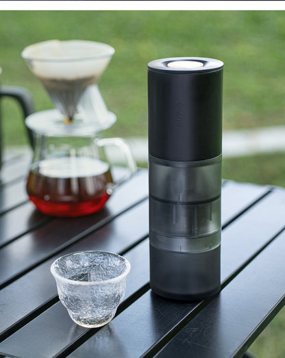 MAVO Aurora Portable Electric Coffee Grinder - Handle and Case Included
