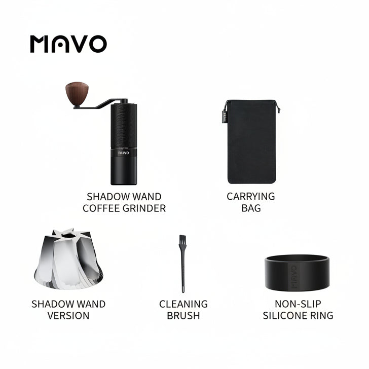 MAVO Shadow Wand Coffee Grinder | Obsidian Black