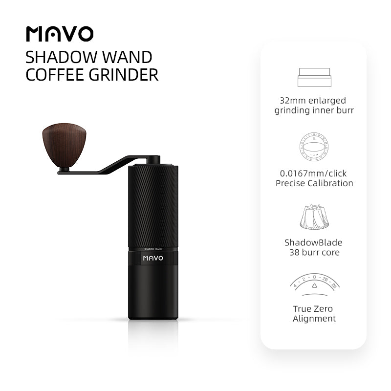MAVO Shadow Wand Coffee Grinder | Obsidian Black