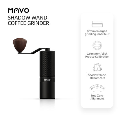 MAVO Shadow Wand Coffee Grinder | Obsidian Black