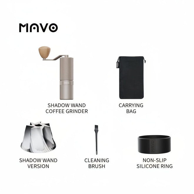 MAVO Shadow Wand Coffee Grinder | Starlight Sliver