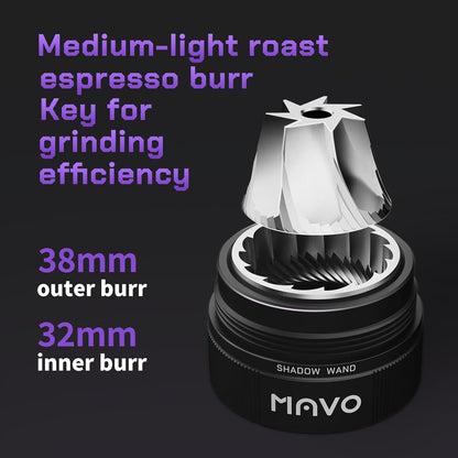 MAVO Shadow Wand Coffee Grinder | Obsidian Black
