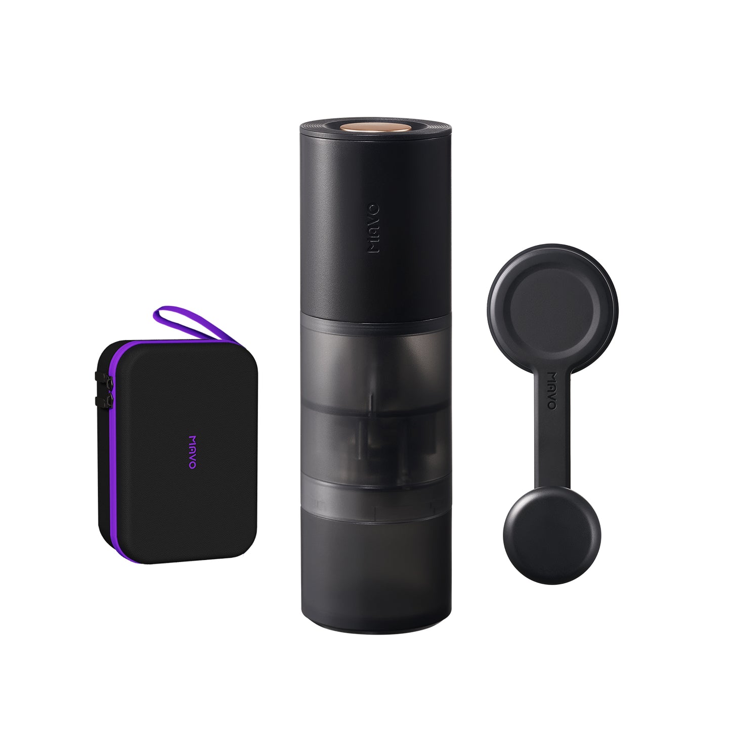 MAVO Aurora Portable Electric Coffee Grinder - Handle and Case Included