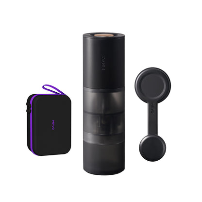 MAVO Aurora Portable Electric Coffee Grinder - Handle and Case Included