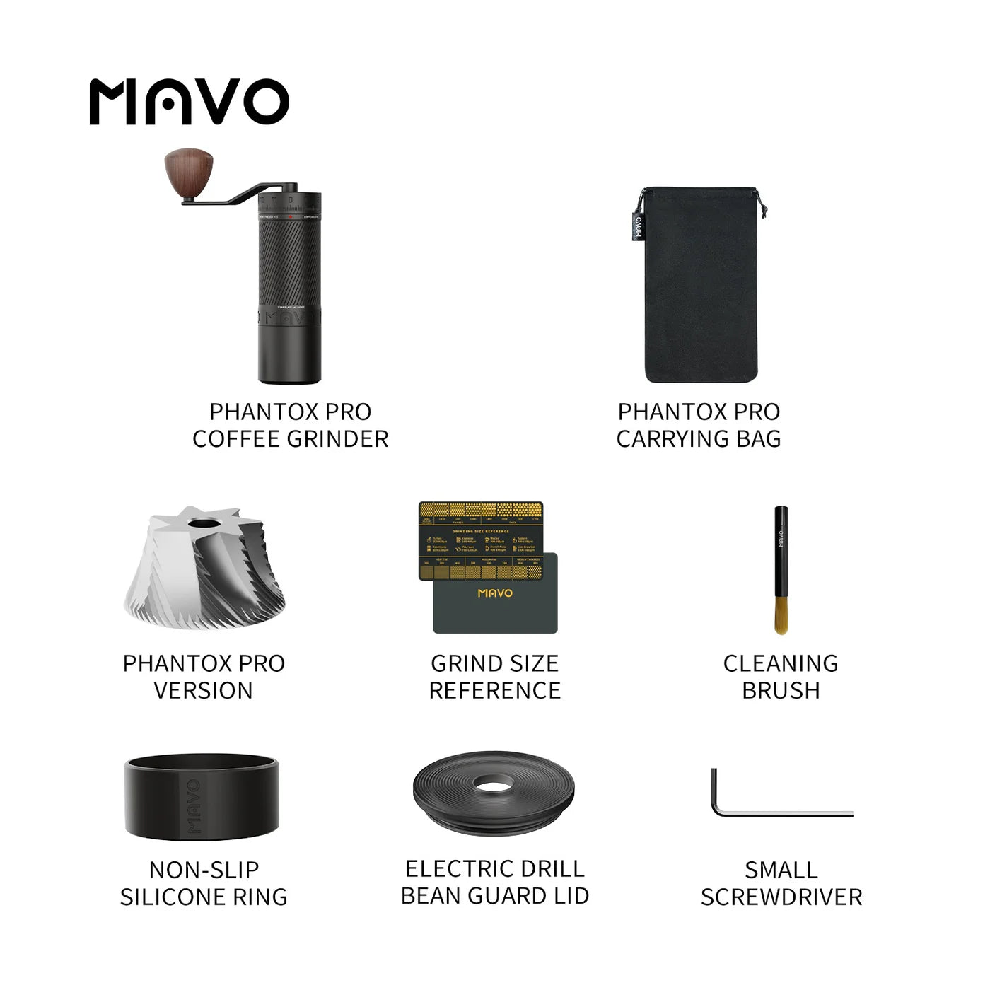 MAVO Phantox Pro Coffee Grinder | Obsidian Black
