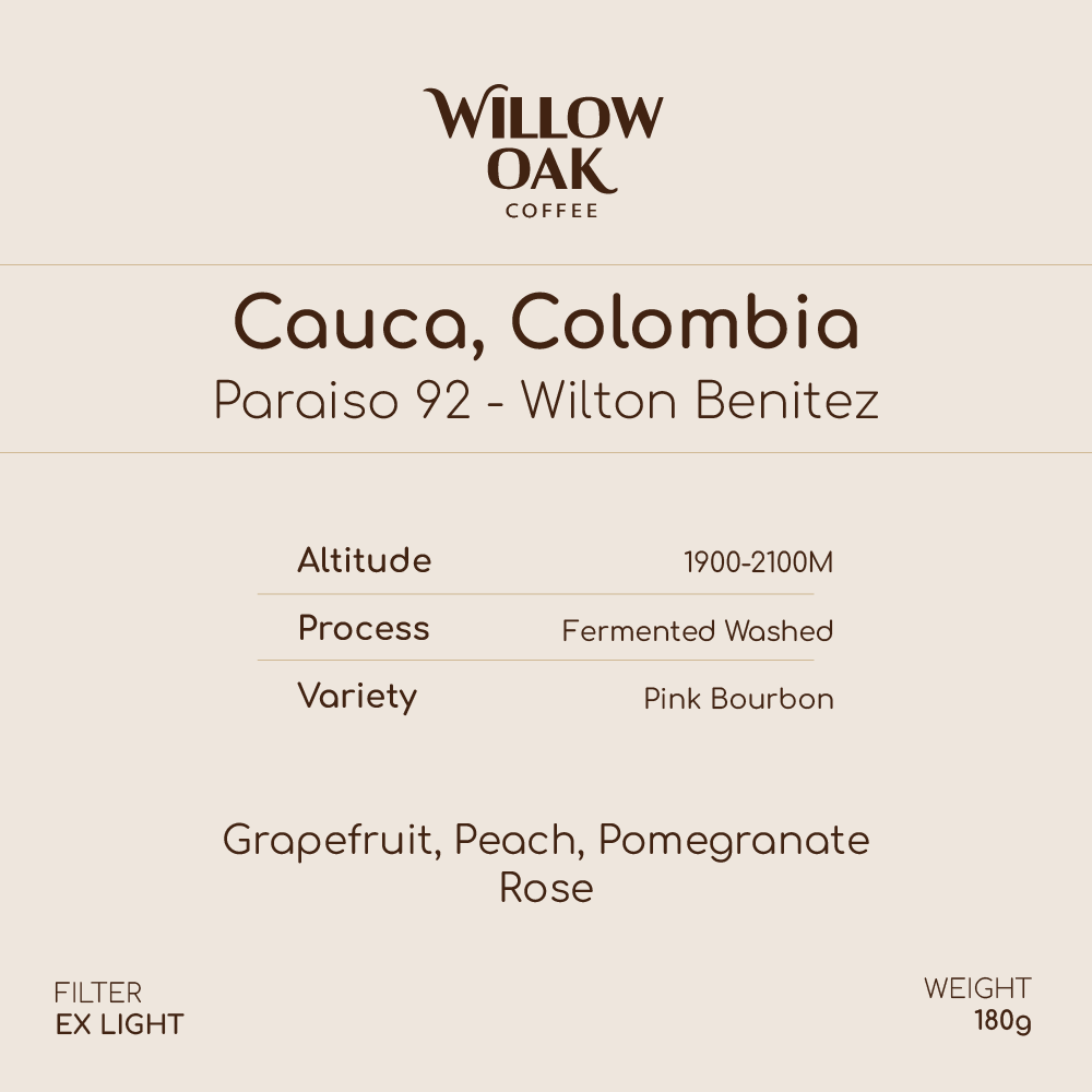 Cauca, Colombia - Granja Paraiso 92 Pink Bourbon | Fermented Washed