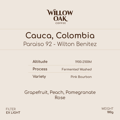 Cauca, Colombia - Granja Paraiso 92 Pink Bourbon | Fermented Washed