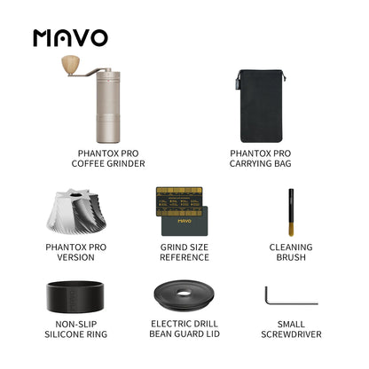 MAVO Phantox Pro Coffee Grinder |  Starlight Silver